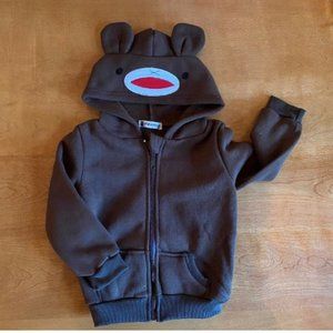 New Monkey hoodie for fall days! 3-4 Yr olds